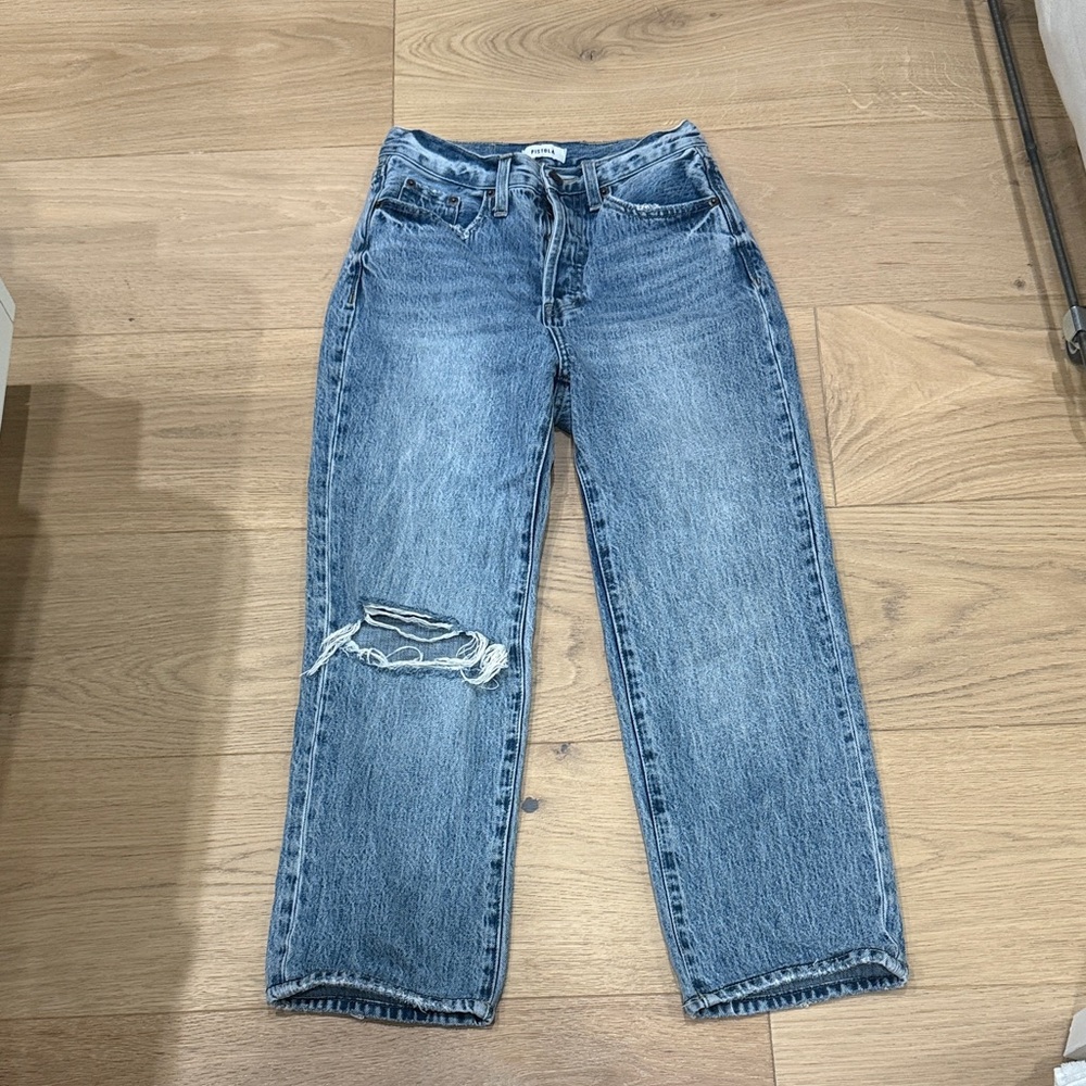 Stylish Ripped Blue Jeans